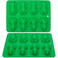Webake 2 moldes de silicona para caramelos de rana y chocolate- antiadherentes- reutilizables- para gelatina- decoración…